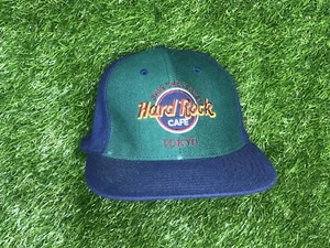 Vtg Hard Rock Cafe Tokyo Love All Serve All Snapback Colorblock Hat Cap 80s-90s - Picture 1 of 9