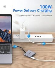 LENTION 3-in-1 USB C Hub with 100W Type C Power Delivery, USB 3.0 & 4K HDMI Adap