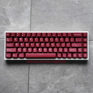 Dark Red Keycap Set PBT Double Shot Universal for Cherry MX Mechanical Keyboard - Picture 1 of 9
