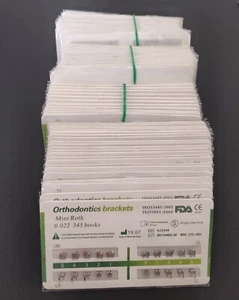 1000 paquetes de aparatos de ortodoncia para dientes mini Roth 022 345 base de malla adhesiva - Imagen 1 de 13