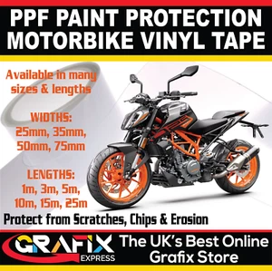 PPF Paint Protection Helicopter Tape Film MotorBike Frame Vinyl Anti Chip Clear - Picture 1 of 7