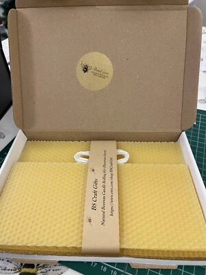 Beeswax sheet, Honey Candle, Making Kit, Craft for kids, Make Candle - Image 1 of 4