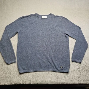 Springfield Sweater Mens XL Blue Knit Long SLeeve Pullover Casual - Picture 1 of 15