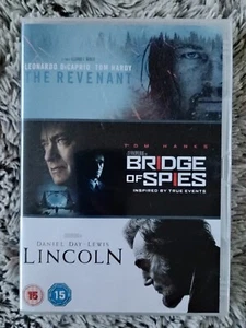 The Revenant/Lincoln/Bridge of Spies (DVD, 2017) Leonardo DiCaprio Tom Hanks new - Picture 1 of 2