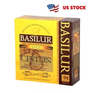 Basilur Ceylon tea, The island collection gold, 100 tea bags 200g (7.05oz) - Picture 1 of 4