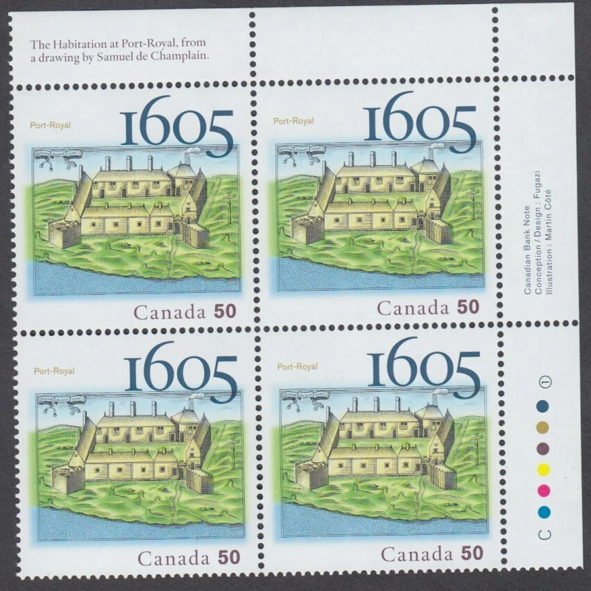 Canada - #2115 Port-Royal Plate Block - MNH - Image 1 of 1