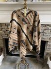 Vintage Ralph Lauren Poncho Blanket Aztec Southwestern Petite One Size Wool