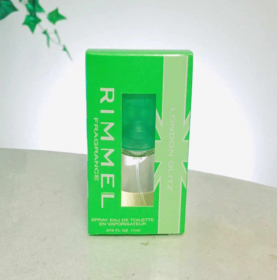 Rimmel London Glitz от Coty духи.375 унций 11 мл туалетная вода спрей винтажный зеленый новый в коробке - Изображение 1 из 1