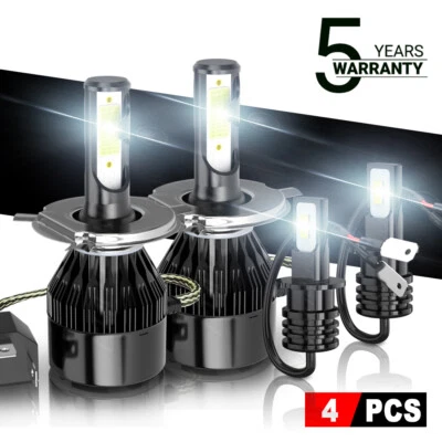 For Nissan Maxima 2000 2001 6000K LED Headlight + Fog Lights Bulbs Combo Kit 4pc - Image 1 of 4