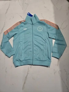 Men's adidas Originals Aqua Inter Miami CF 2024 Anthem Full-Zip Jacket 3rd Kit - Picture 1 of 5