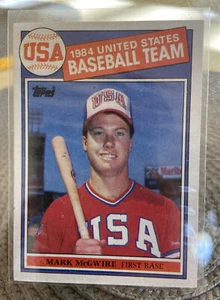 MARK MCGWIRE ROOKIE TOPPS 1985 OLYMPIC TEAM OAKLAND A'S RC BASEBALL CARD 🔥📈 - Picture 1 of 2