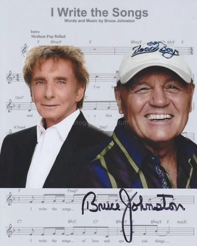 Bruce Johnston Hand Signed 8x10 Photo Autograph The Beach Boys I With The Songs Cover