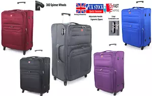 4 Wheel Expandable Large Medium Suitcase Lightweight Cabin Case Luggage Travel - Picture 1 of 43