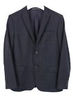 J. Lindeberg Hopper Shaded Check Slim Fit Blazer Men's (Eu) 48 Wool Blue