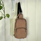 Small Faux Leather Women’s Light Brown Sling Bag