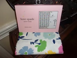 Nueva cortina de ducha Kate Spade New York Gala floral mezcla de algodón 72x72 - Imagen 1 de 3