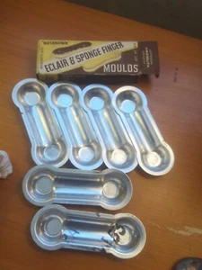 Vintage Nutbrown Eclair And Sponge Finger Molds ORIGINAL BOX WITH RECIPE - Picture 1 of 5