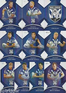 2016 NRL Traders Parallel CANTERBURY BANKSTOWN BULLDOGS Team Set - Picture 1 of 1