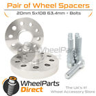Wheel Spacers (2) & Bolts 20Mm For Volvo Xc70 [Mk2] 07-16 On Original Wheels