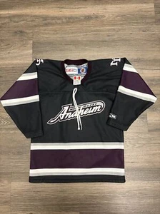 Vintage Anaheim Mighty Ducks Alternate Jersey CCM Hockey Youth One Size - Picture 1 of 6