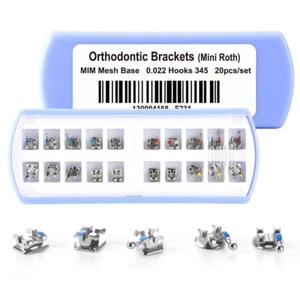 AZDENT Soporte Base Malla Ortodoncia Dental Mini Roth/MBT 0.022" 3/3-4-5 Ganchos - Imagen 1 de 29