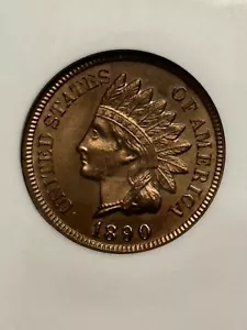 1890 Indian Head Cent PF64 RB - Picture 1 of 4