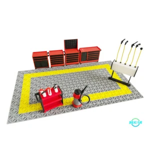 Diorama 1:18/24 Car Wash Prop Model Kit Garage Maintenance Tool Scene Prop Model - Picture 1 of 42