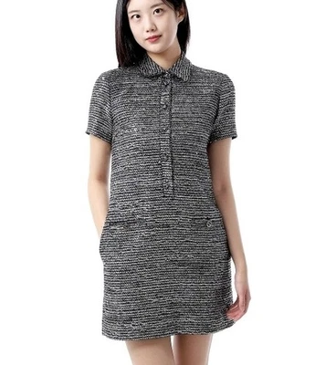 Gucci Black Grey Wool Short Dress - BNWT 797346 - Image 1 of 4