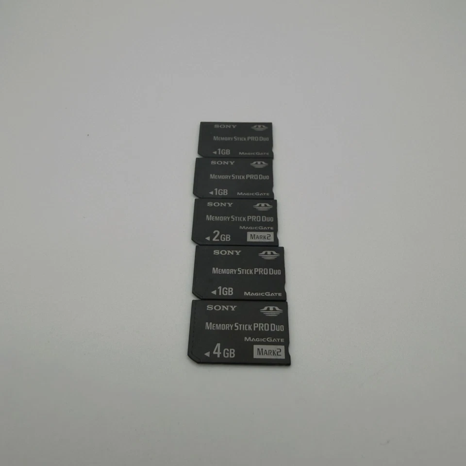 LOTE de 5 tarjetas Memory Stick PRO Duo - Sony - Sandisk ETC - sin probar - GC403 Foto 1 de 1