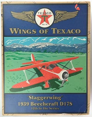 Ertl Collectibles Wings of Texaco 1939 Beechcraft D17S 'Staggerwing' Diecast - Image 1 of 4