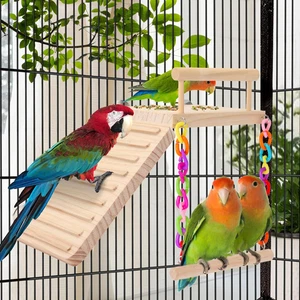 Bird Parrot Perch Parakeet Cage Accessories Swing Budgies Cockatiels Lovebirds - Picture 1 of 12