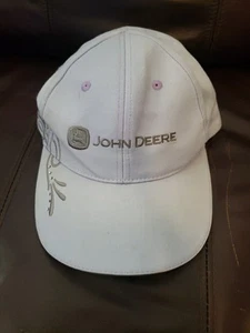 John Deere Trucker Hat Cap Women's Lavendar Purple Canvas Bling Tractor Girl - Picture 1 of 6