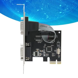 PCIE 2 Port Serial Expansion Card RS232 9PIN WCH382L Chip Adapter For Windo- NEW - Afbeelding 1 van 12