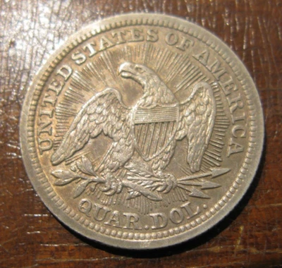 1853 RAYS AND ARROWS SEATED LIBERTY QUARTER - Image 1 of 4