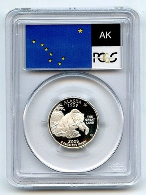2008 S 25C Silver Alaska Quarter PCGS PR69DCAM - Image 1 of 2