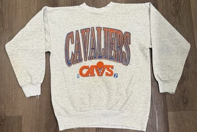 Vintage Cleveland Cavaliers Sweatshirt Sz L Logo 7 Gray 80s 90s NBA Sweater - Image 1 of 4