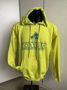 Tortola BVI Adulto Unisex Mediano Amarillo Sudadera con Capucha Manga Larga Sudadera Pullover - Imagen 1 de 5