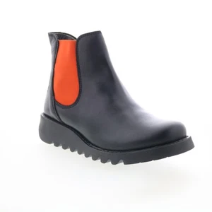 Fly London Salv SALV-083 Womens Black Leather Slip On Chelsea Boots 39 - Picture 1 of 8