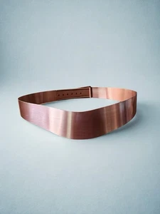 Rare 1950s MCM Renoir Copper Contour Adjustable Belt - Size XS - Picture 1 of 13