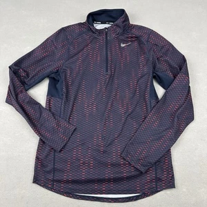 Nike Laufpullover Herren Small Blau 1/4 Zip Racer Pullover Reflektierend Dri Fit * - Bild 1 von 8