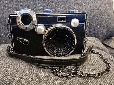 Kate Spade 3D кожи CLIC камеры коробка сумка металлический серебро новинка распродано РЕДКАЯ - Изображение 1 из 4