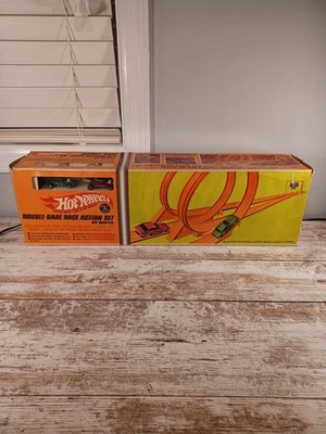 Vintage 1967 Hot Wheels Double Dare Race Action Set Mattel With Cars - Image 1 of 4