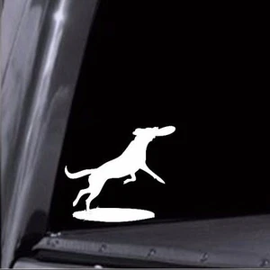 Frisbee Dog Stickers - Dog jumping for Disc Vinyl Decal Stickers for Window #3 - Picture 1 of 4