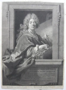 Retrato Nicolas de Largilliere (1656-1746) pintor francés grabado 1715 - Imagen 1 de 5