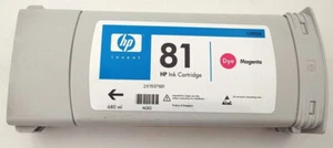 HP 81 Tintenpatrone Magenta Dye C4932A 07/2015 Neu Nie Benutzt.  Ohne Karton. - Bild 1 von 4