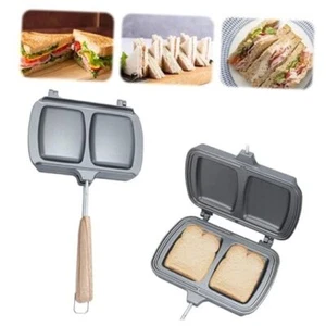 Hot Sandwich Maker, Double-Sided Hot Dog Toaster, Nonstick Sandwich Gray - Picture 1 of 8