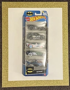 New Hot Wheels 2023 Batman 5 Vehicle Pack - Picture 1 of 2
