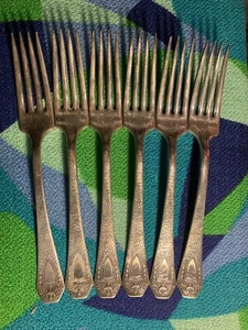 Vajilla triple Roger Bros horquilla para ensaladas 1847 heráldica chapada en plata XS - conjunto de 6 - Imagen 1 de 9