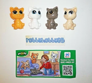 SERIE COMPLETA GATTINI (FS005 - FS008) + 4 BPZ KINDER ITALIA 2015/2016 NATOONS - Picture 1 of 1