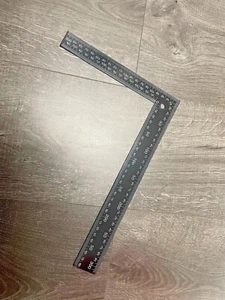 Builders Square Try Flat Steel 300 x 200mm Carpenters Black 12 X 8 INCH Measure - Picture 1 of 6